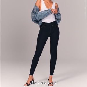 Abercrombie & Fitch High Waisted Dark Jeggings